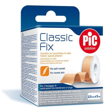 ESPARADRAPO HIPOALERGICO PIC CLASSIC FIX TELA PIEL 2.5 CM X 5 M