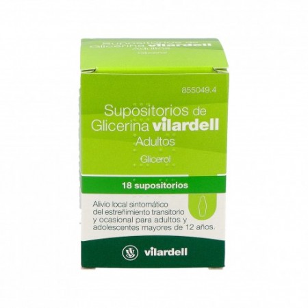 SUPOSITORIOS DE GLICERINA VILARDELL ADULTOS 3 g 18 SUPOSITORIOS