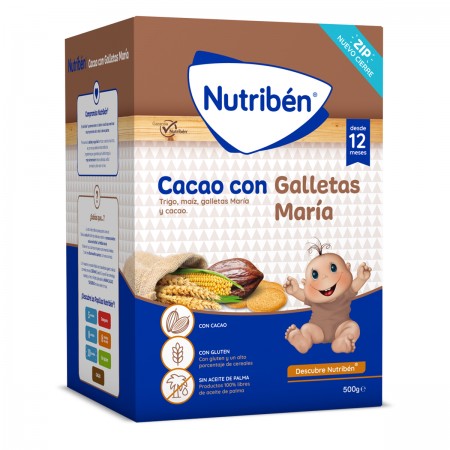 NUTRIBEN CACAO CON GALLETAS MARIA 500 G